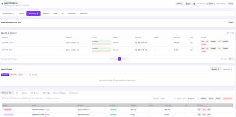 Agent Starbase browser interface